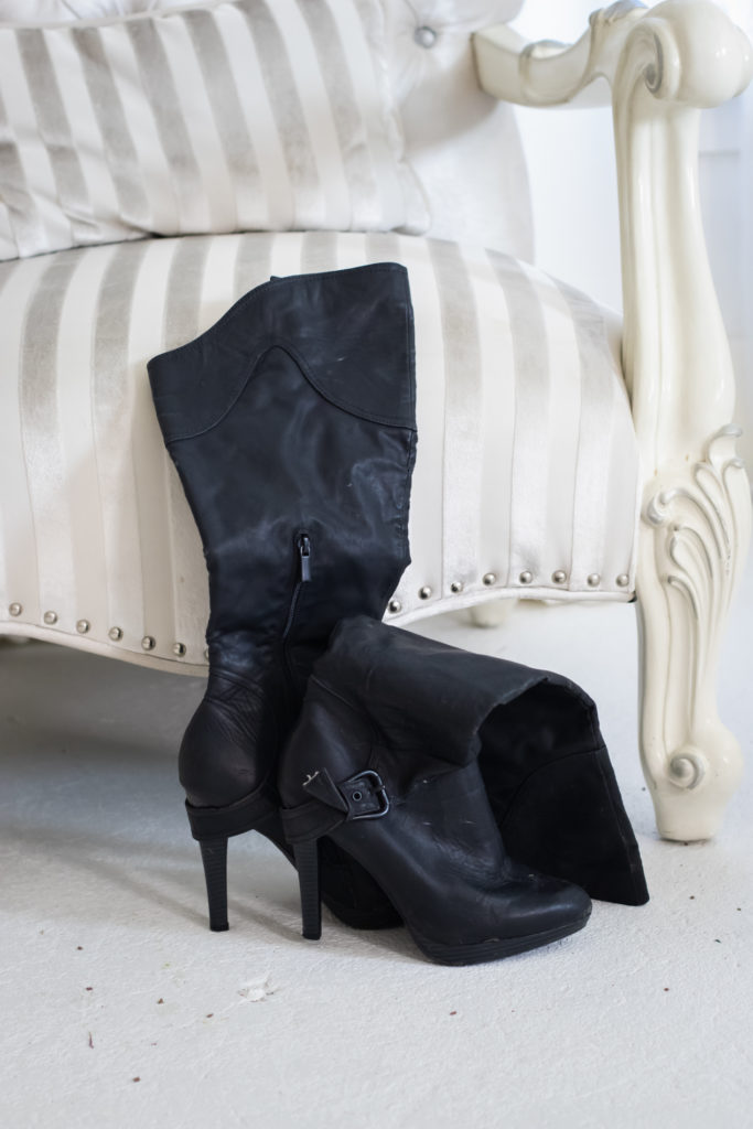 Boudoir photoshoot shoes